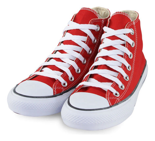 Kit Tênis Casual Feminino Algodão Cano Médio Liso Moderno