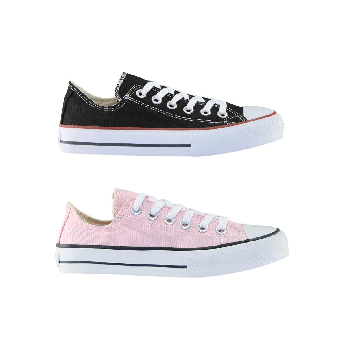 Kit 2 Tênis All Vulcci Star Feminino Algodão Conforto