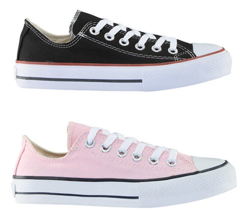 Kit 2 Tênis All Vulcci Star Feminino Algodão Conforto