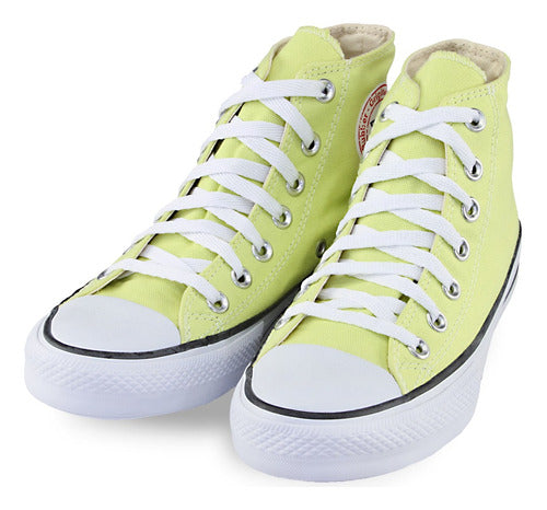 Kit Tênis Casual Feminino Algodão Cano Médio Liso Moderno